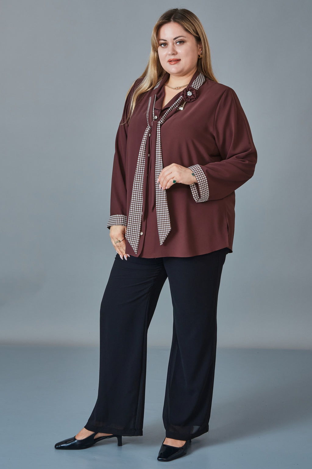 Kifayet - Extended Plus Size Blouse (KFT27K23822)