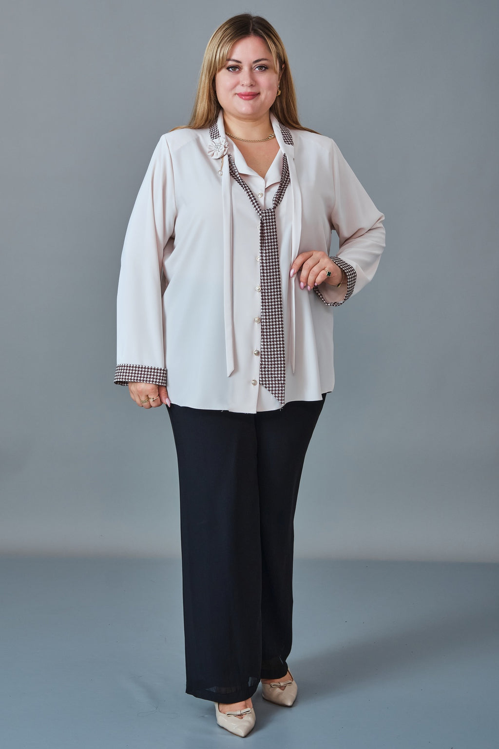 Kifayet - Extended Plus Size Blouse (KFT27K23822)