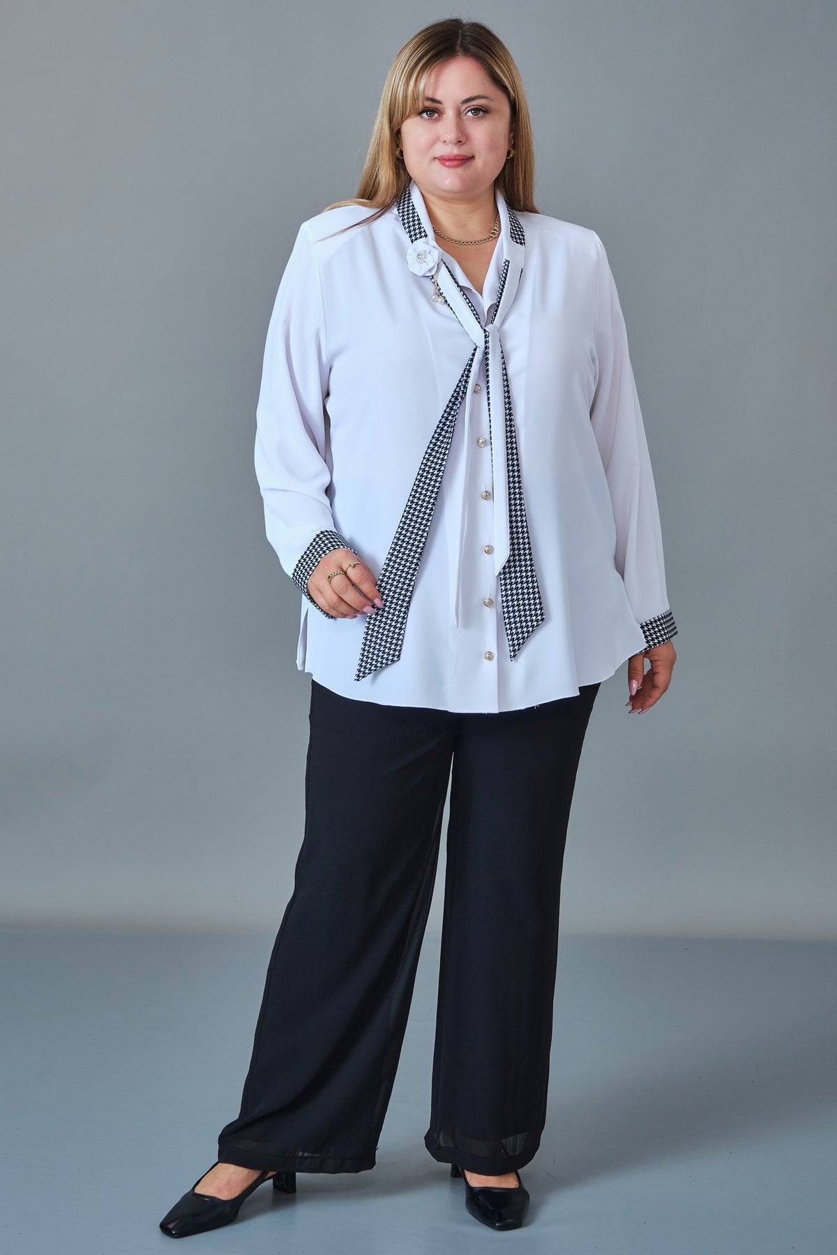 Kifayet - Extended Plus Size Blouse (KFT27K23822)