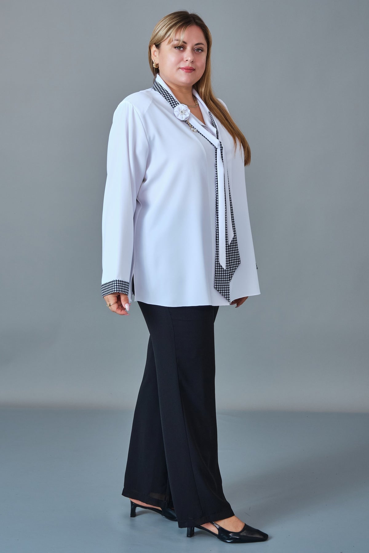 Kifayet - Extended Plus Size Blouse (KFT27K23822)