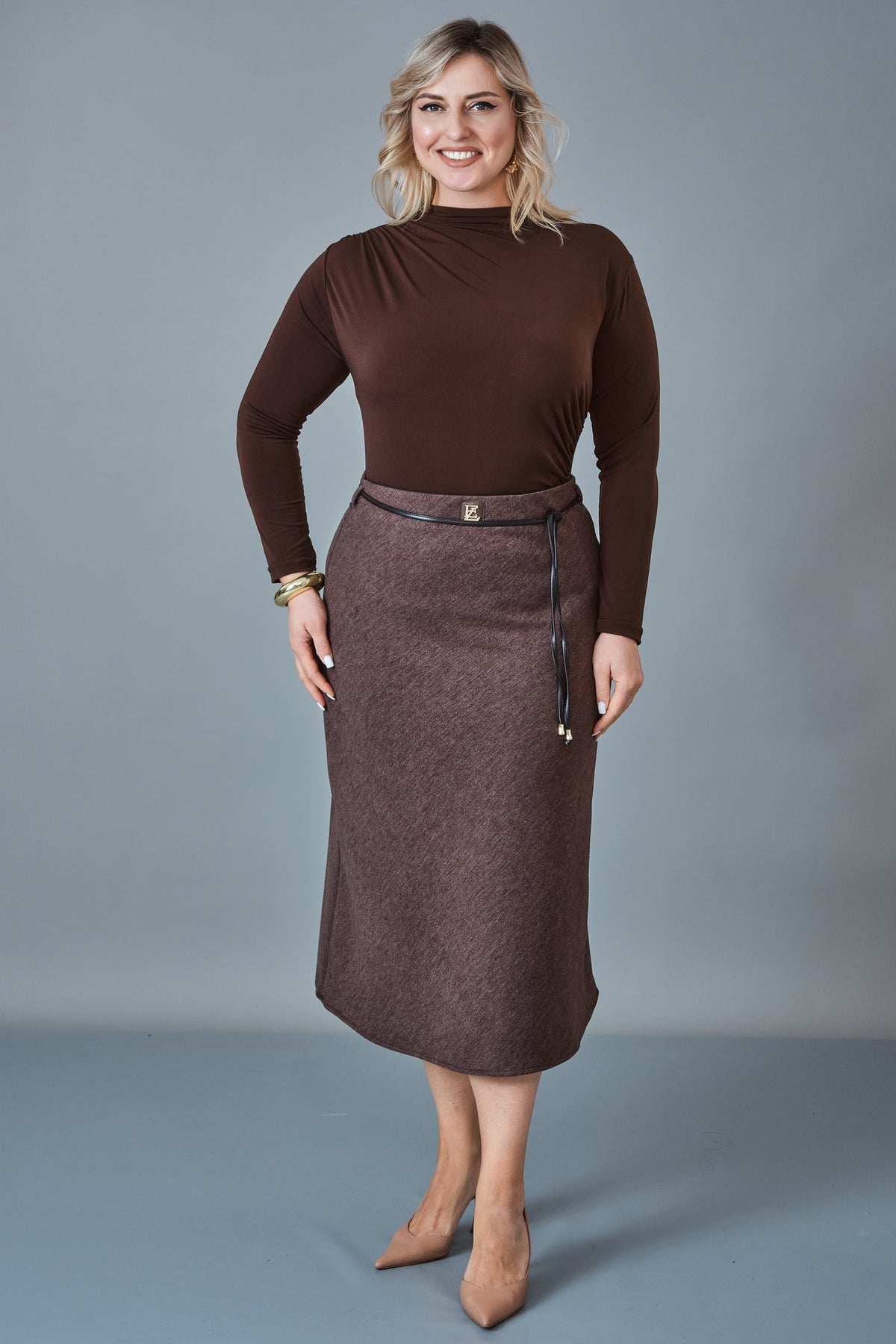 Elitline - Plus Size Skirt (ELT27K2-22-4037)