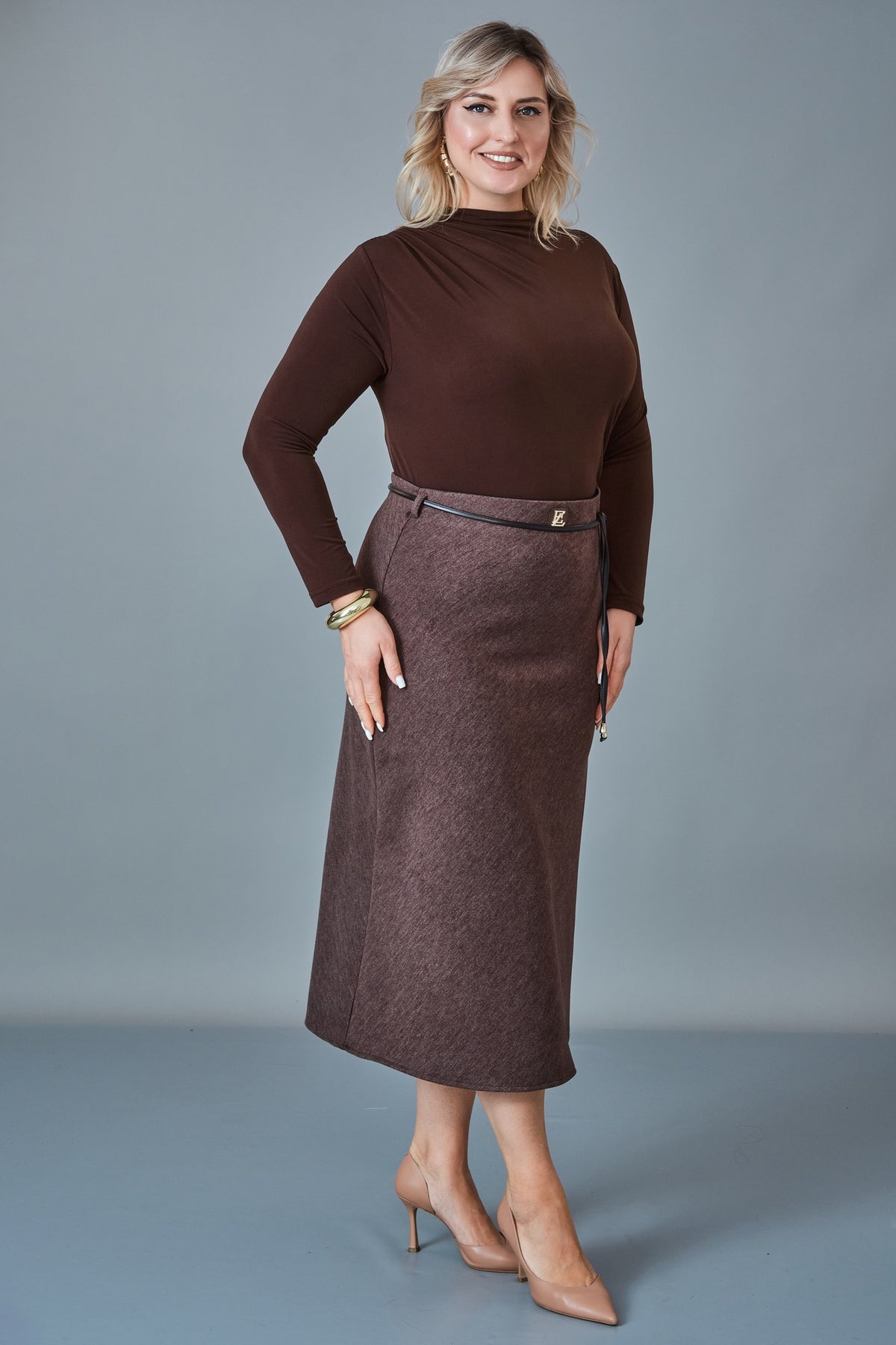 Elitline - Plus Size Skirt (ELT27K2-22-4037)
