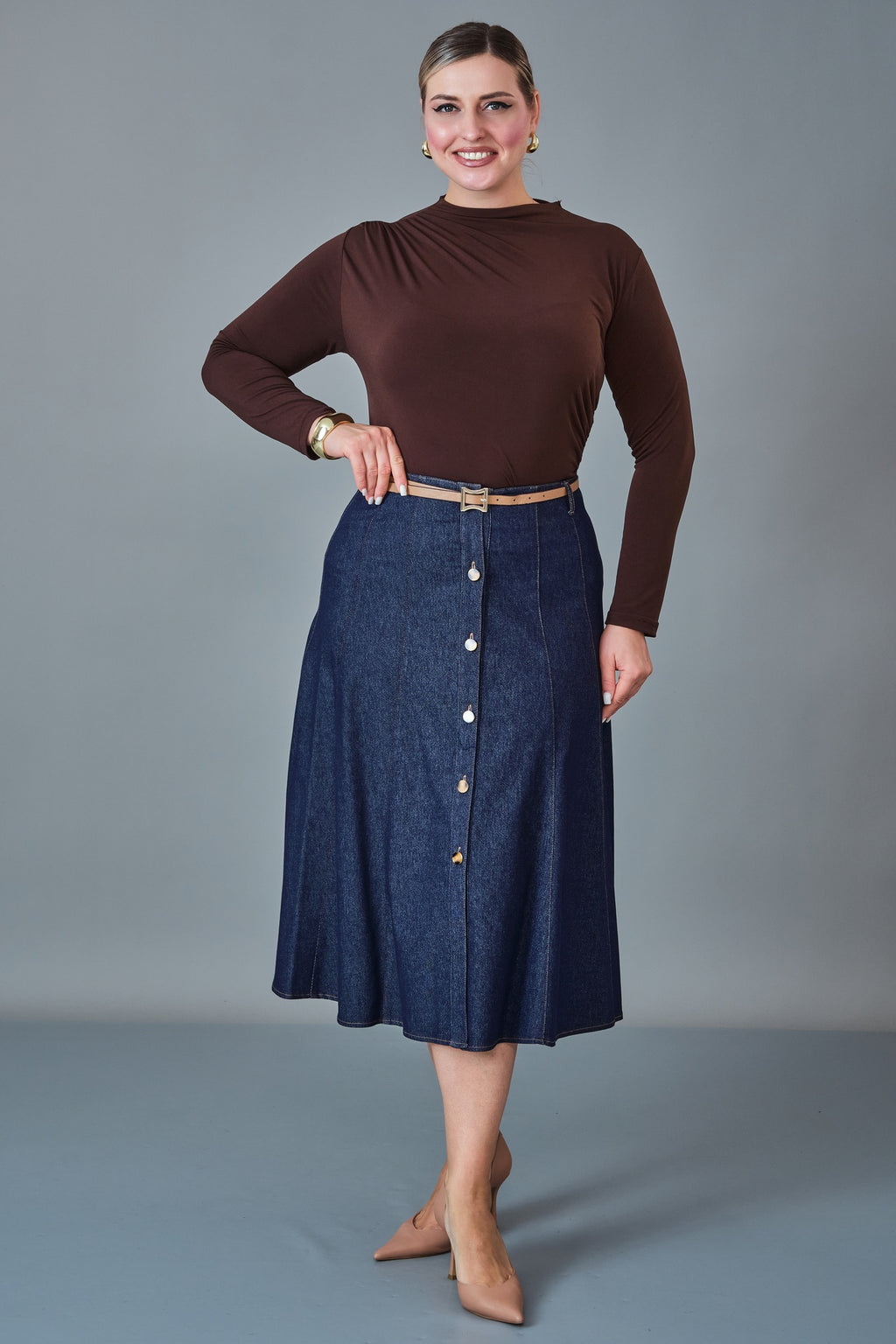 Elitline - Plus Size Skirt (ELT27K2-34-4010)