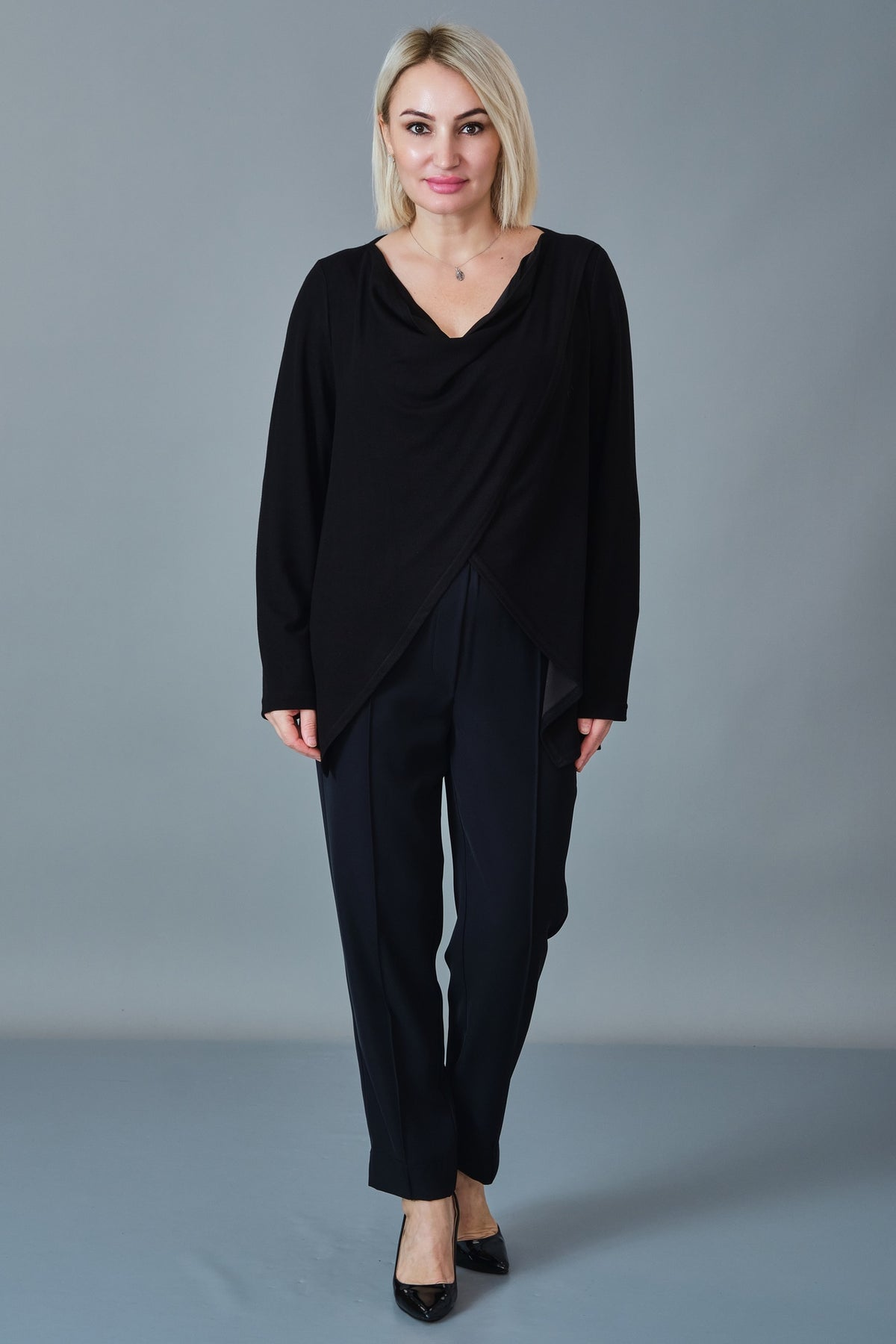 Allblack - Regular Size Blouse (AMH27K102280)