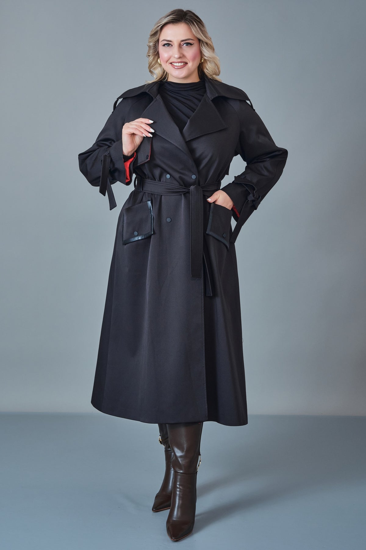Renata - Plus Size Trench Coat (MAX27K3622.2)