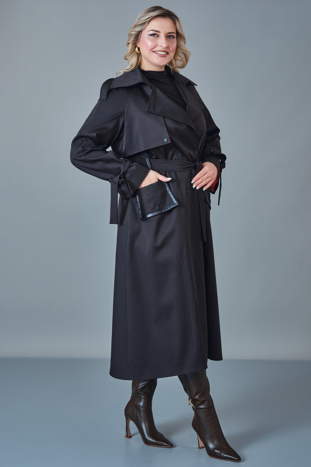 Renata - Plus Size Trench Coat (MAX27K3622.2)