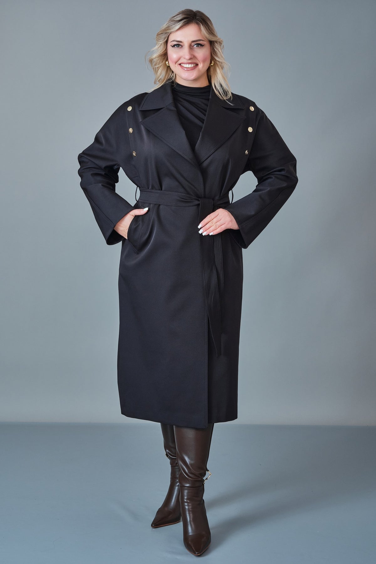 Renata - Plus Size Trench Coat (MAX27K1878.8)