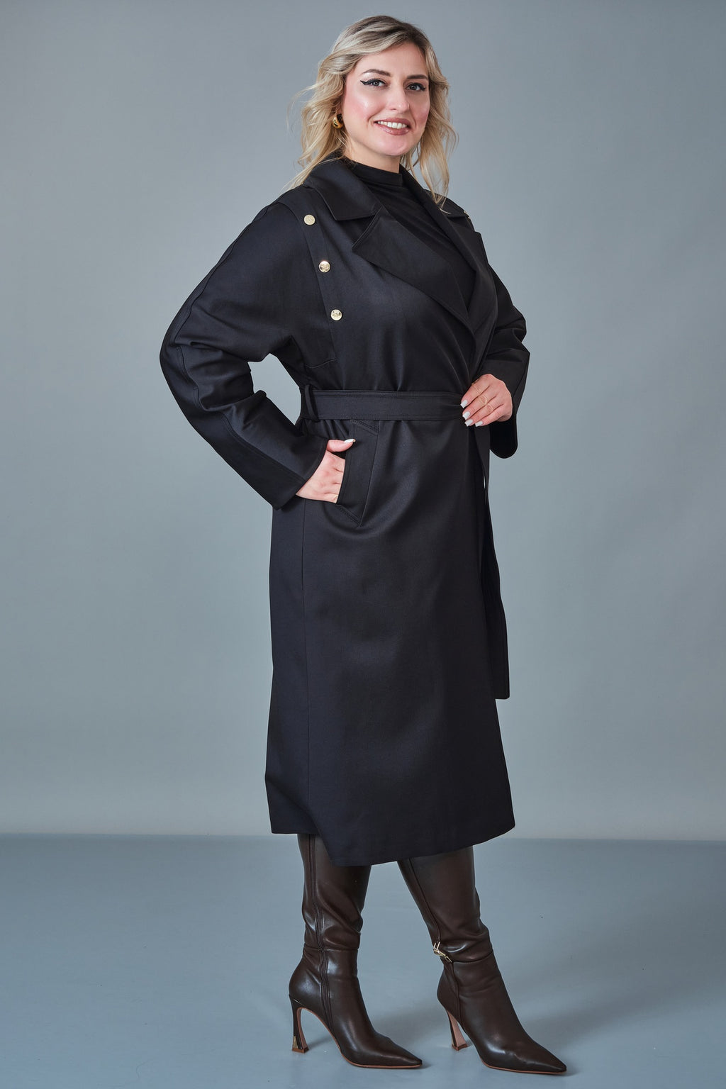 Renata - Plus Size Trench Coat (MAX27K1878.8)