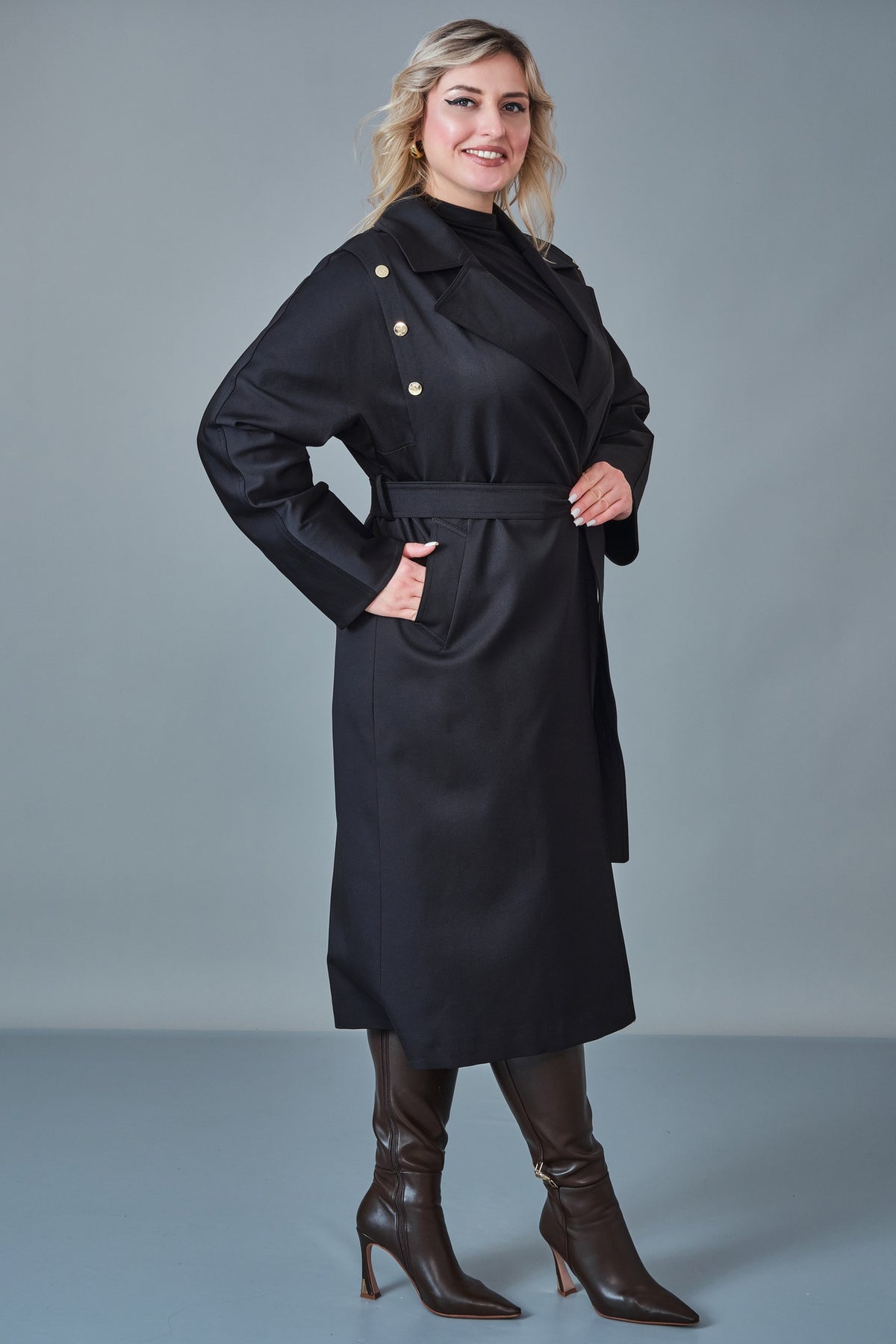 Renata - Plus Size Trench Coat (MAX27K1878.8)