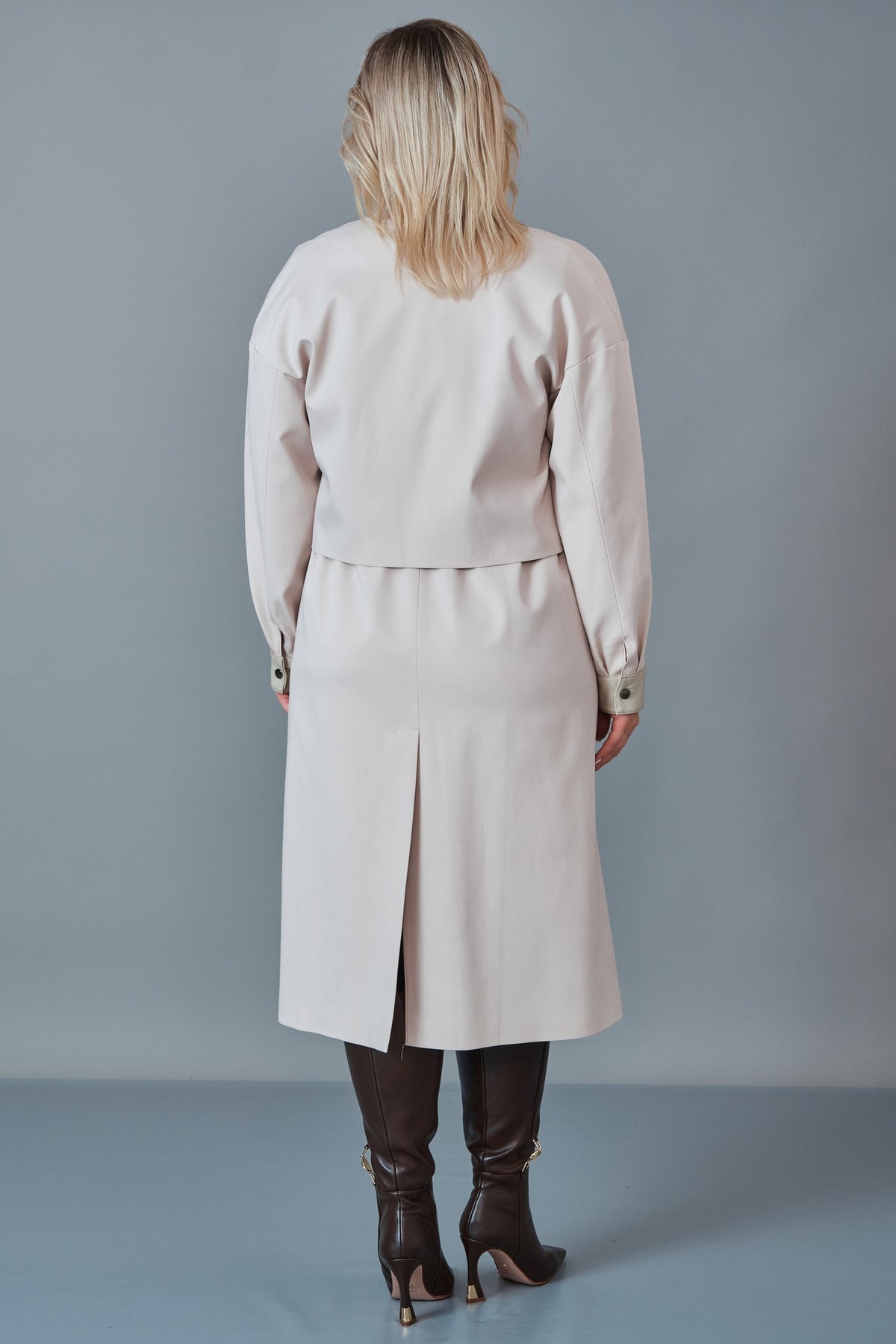 Renata - Plus Size Trench Coat (REN27KP3474.4)