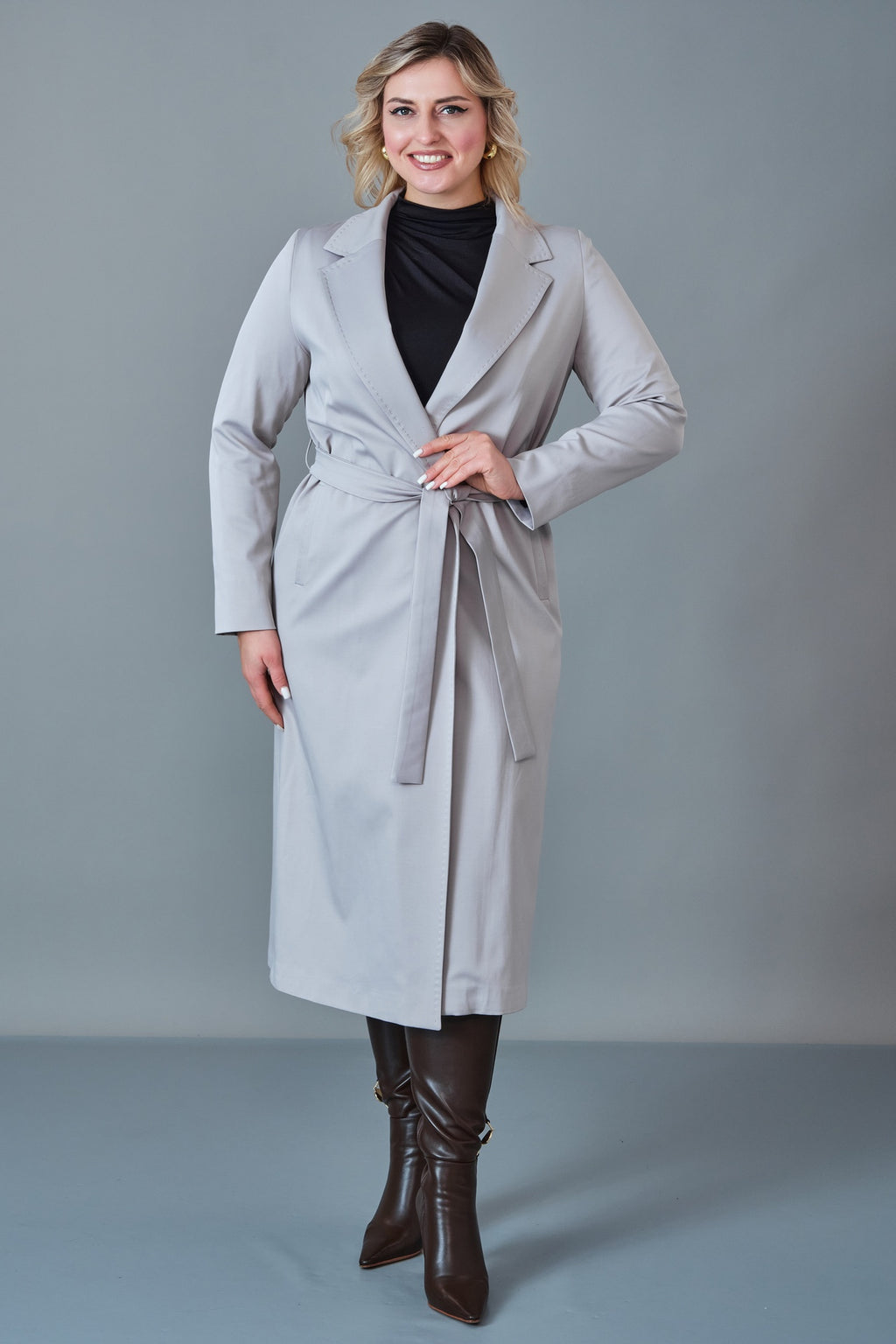 Renata - Plus Size Trench Coat (REN27KP202.2)