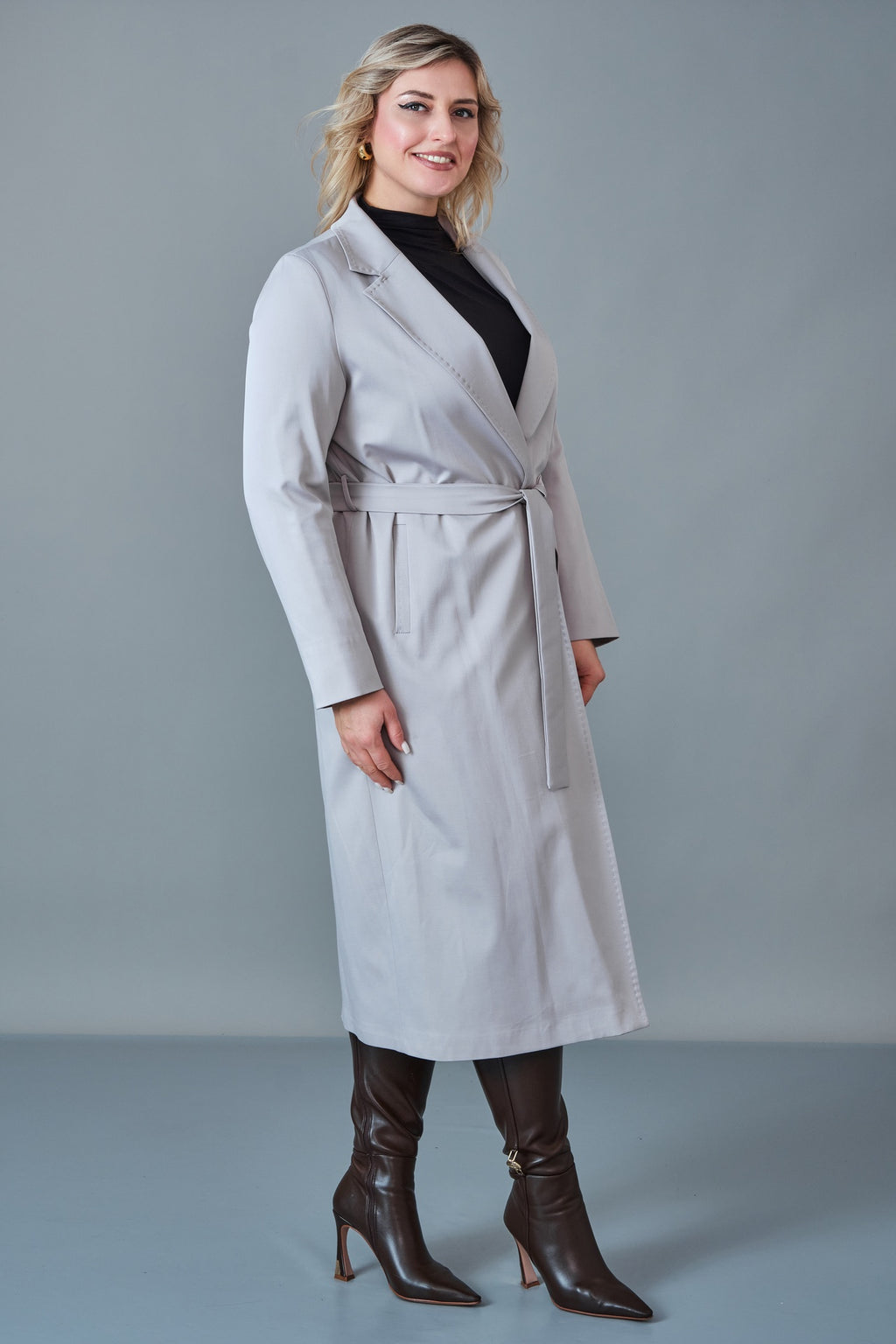 Renata - Plus Size Trench Coat (REN27KP202.2)