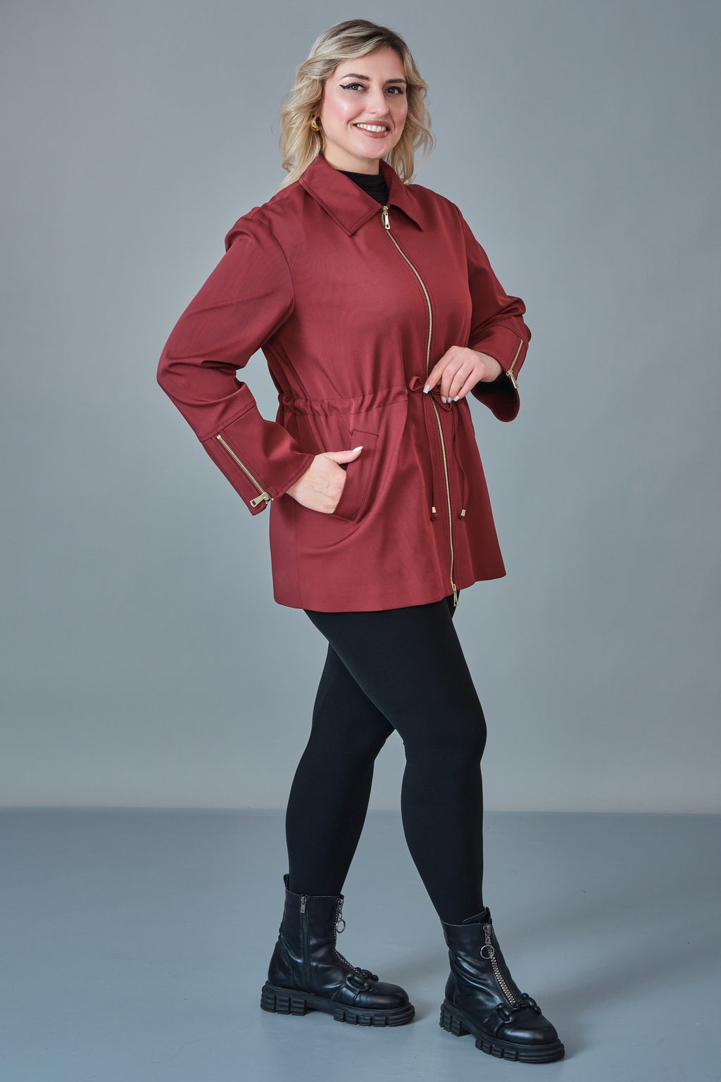 Renata - Plus Size Trench Coat (REN27KP1056.6)
