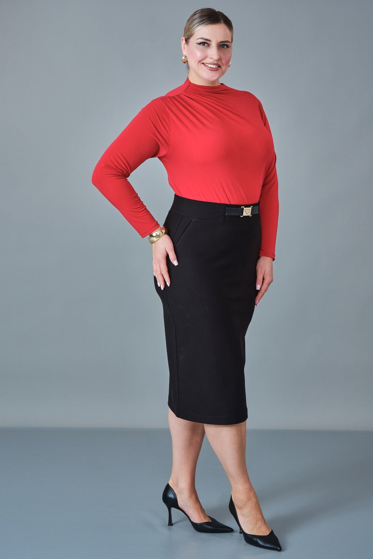 Elitline - Plus Size Skirt (ELT27K2-01-4047)