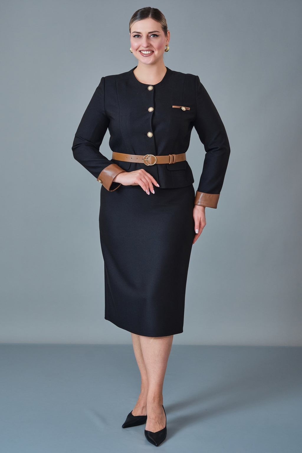 Hatunca - Plus Size Suit (HTC27K184231BB)