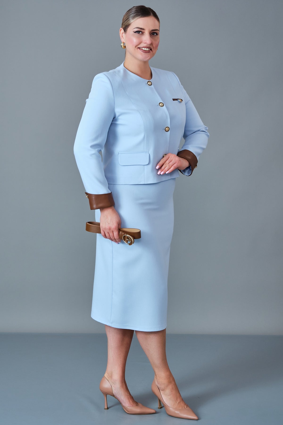 Hatunca - Plus Size Suit (HTC27K184231BB)