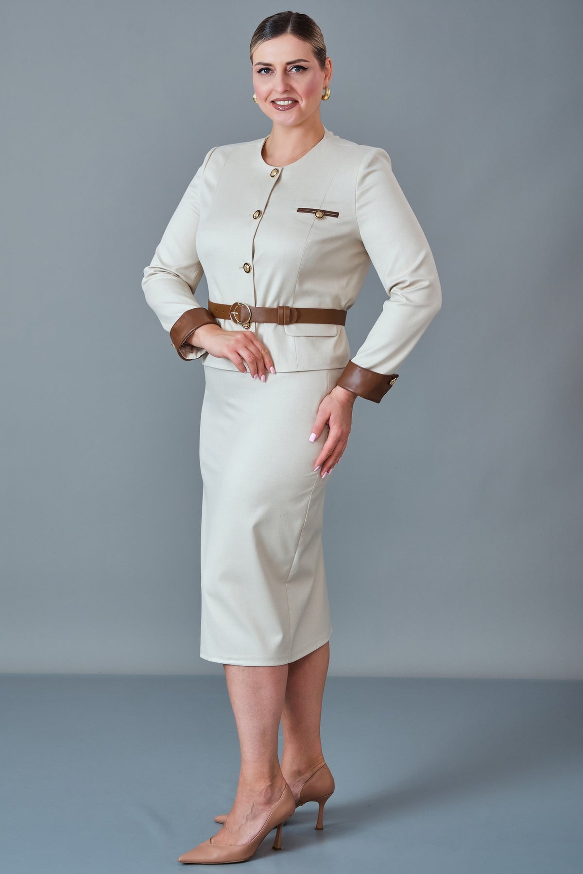 Hatunca - Plus Size Suit (HTC27K184231BB)