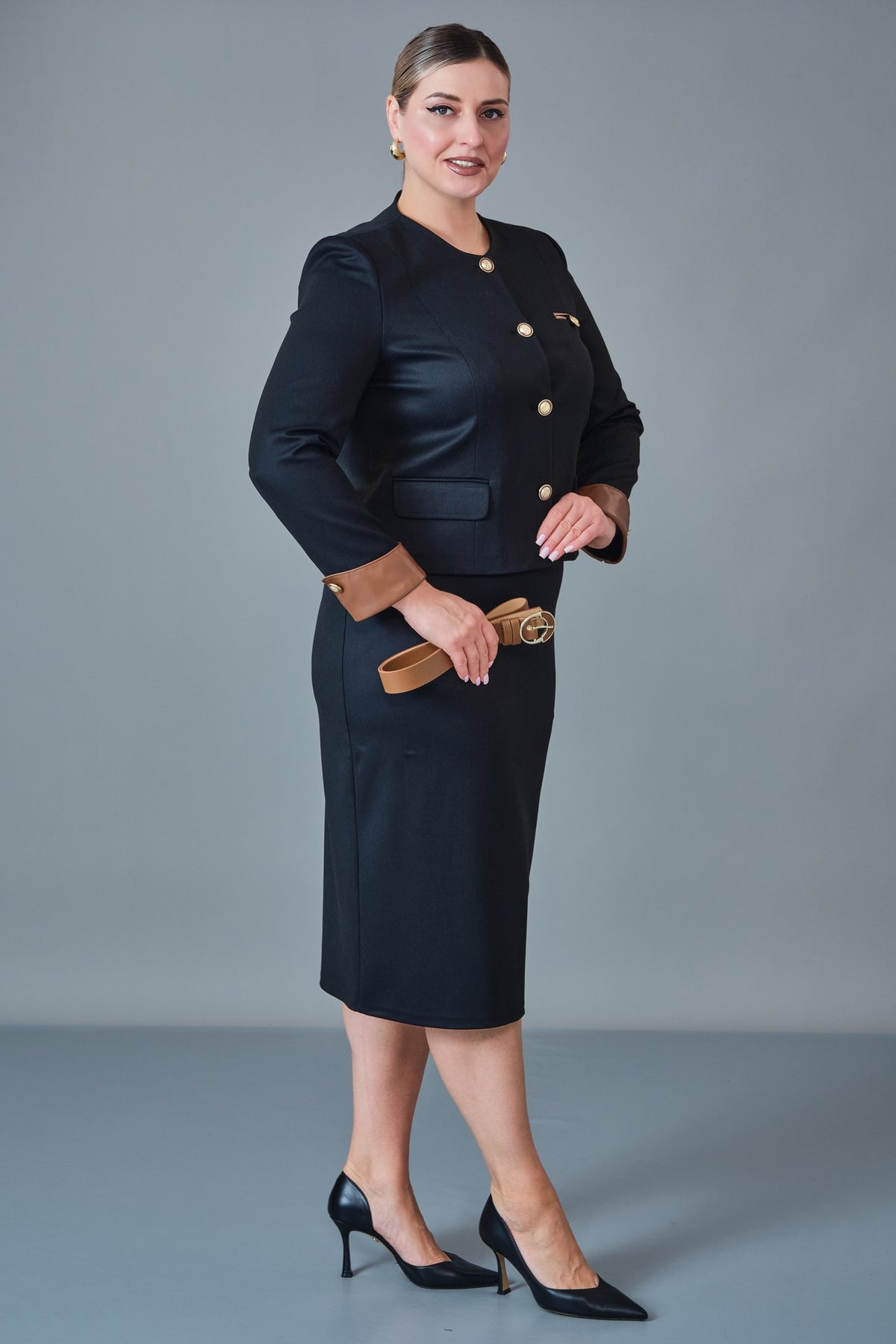 Hatunca - Plus Size Suit (HTC27K184231BB)