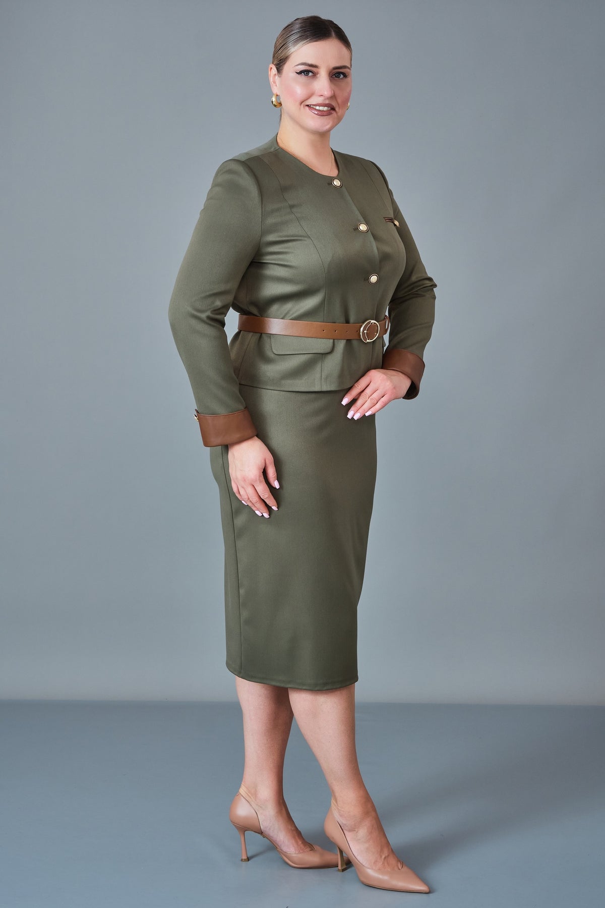 Hatunca - Plus Size Suit (HTC27K184231BB)
