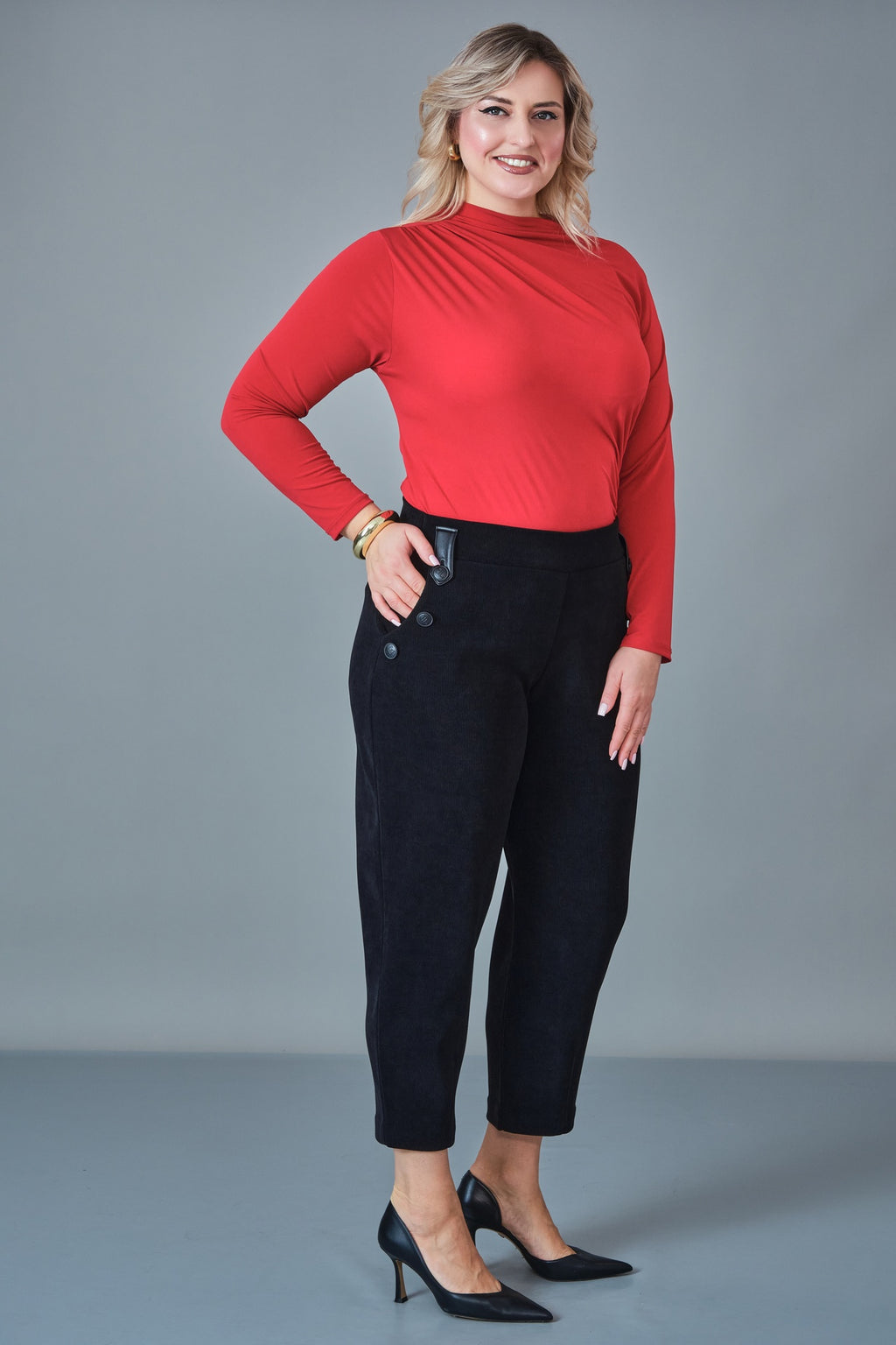 Elitline - Plus Size Trousers (ELT27K1-15-4157)