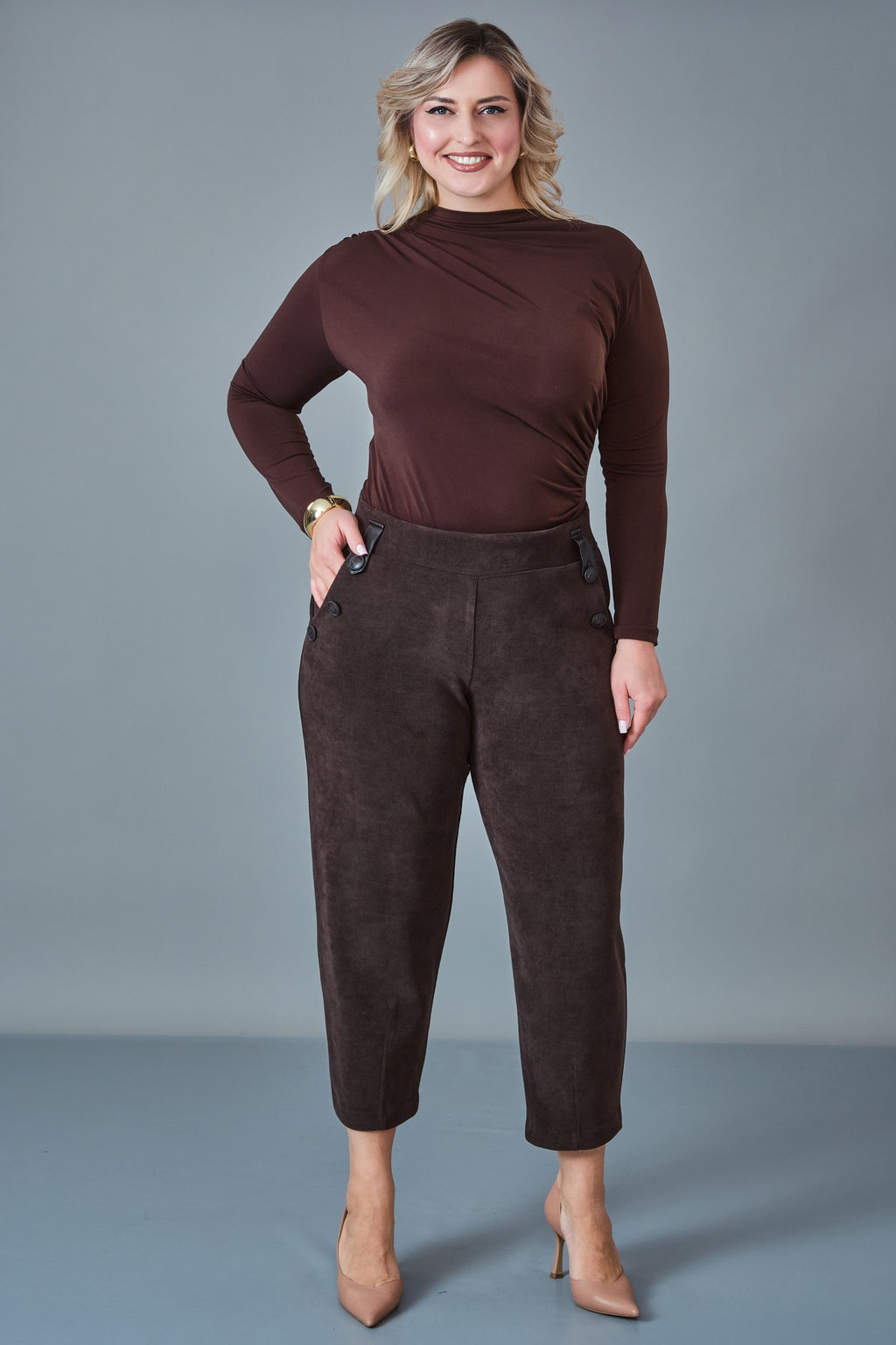 Elitline - Plus Size Trousers (ELT27K1-15-4157)
