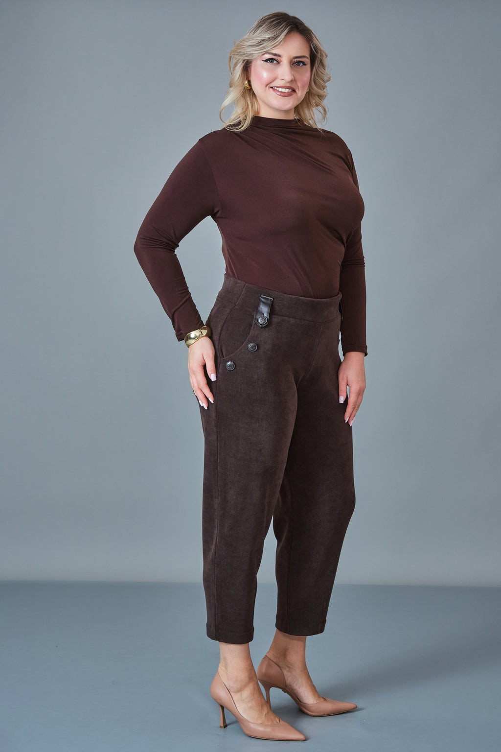Elitline - Plus Size Trousers (ELT27K1-15-4157)