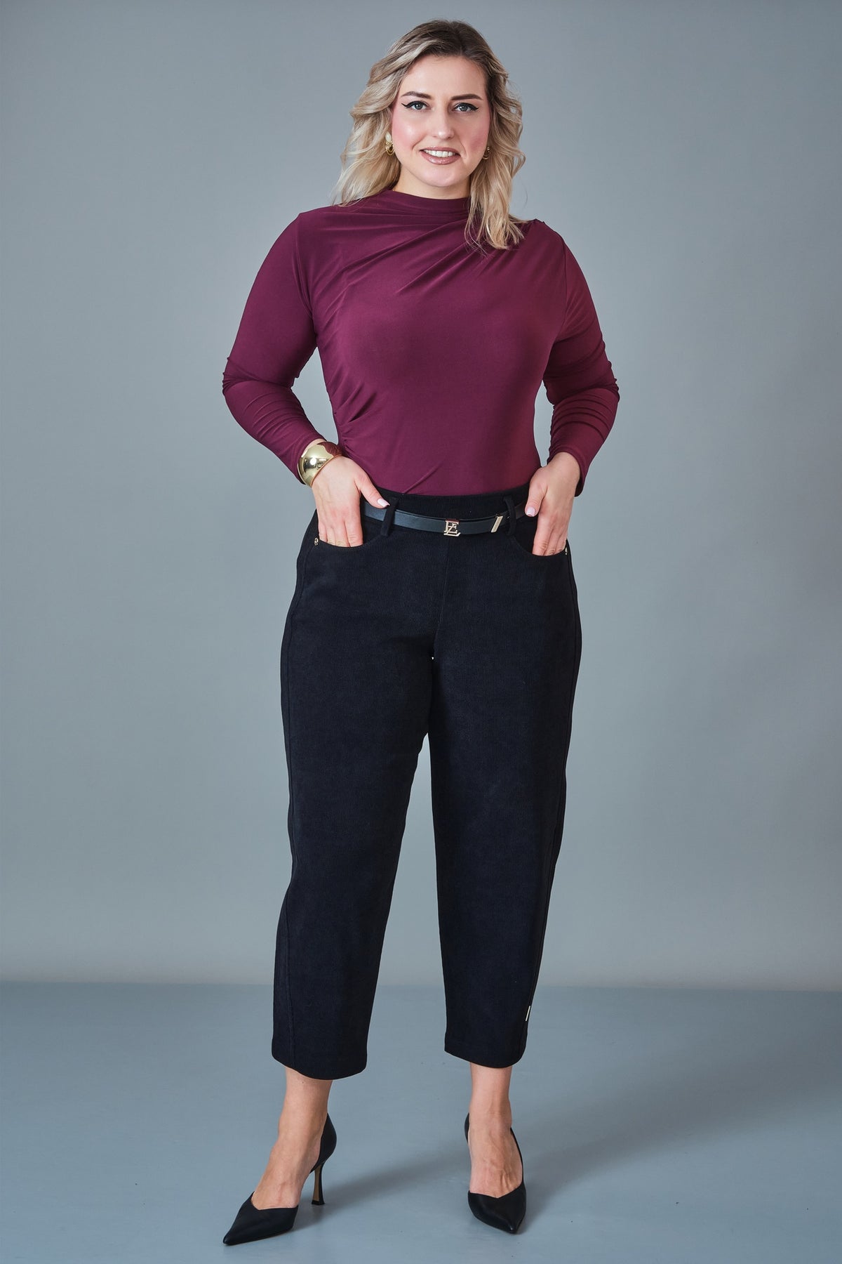 Elitline - Plus Size Trousers (ELT27K1-15-4156)