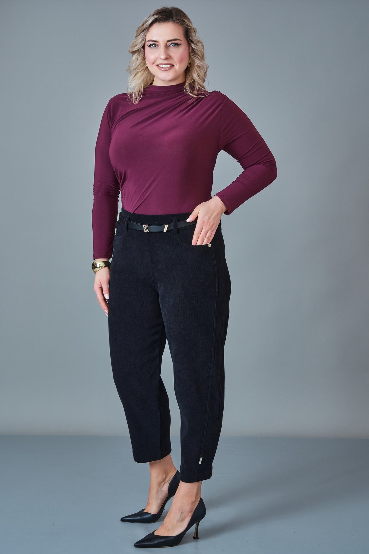 Elitline - Plus Size Trousers (ELT27K1-15-4156)