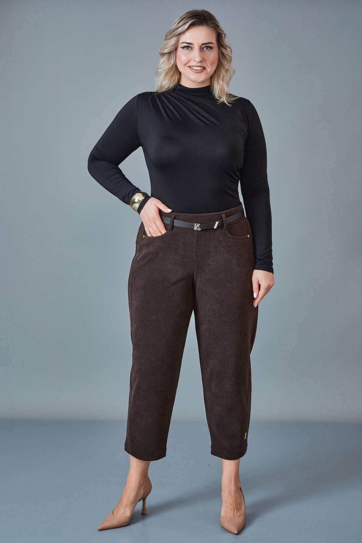 Elitline - Plus Size Trousers (ELT27K1-15-4156)
