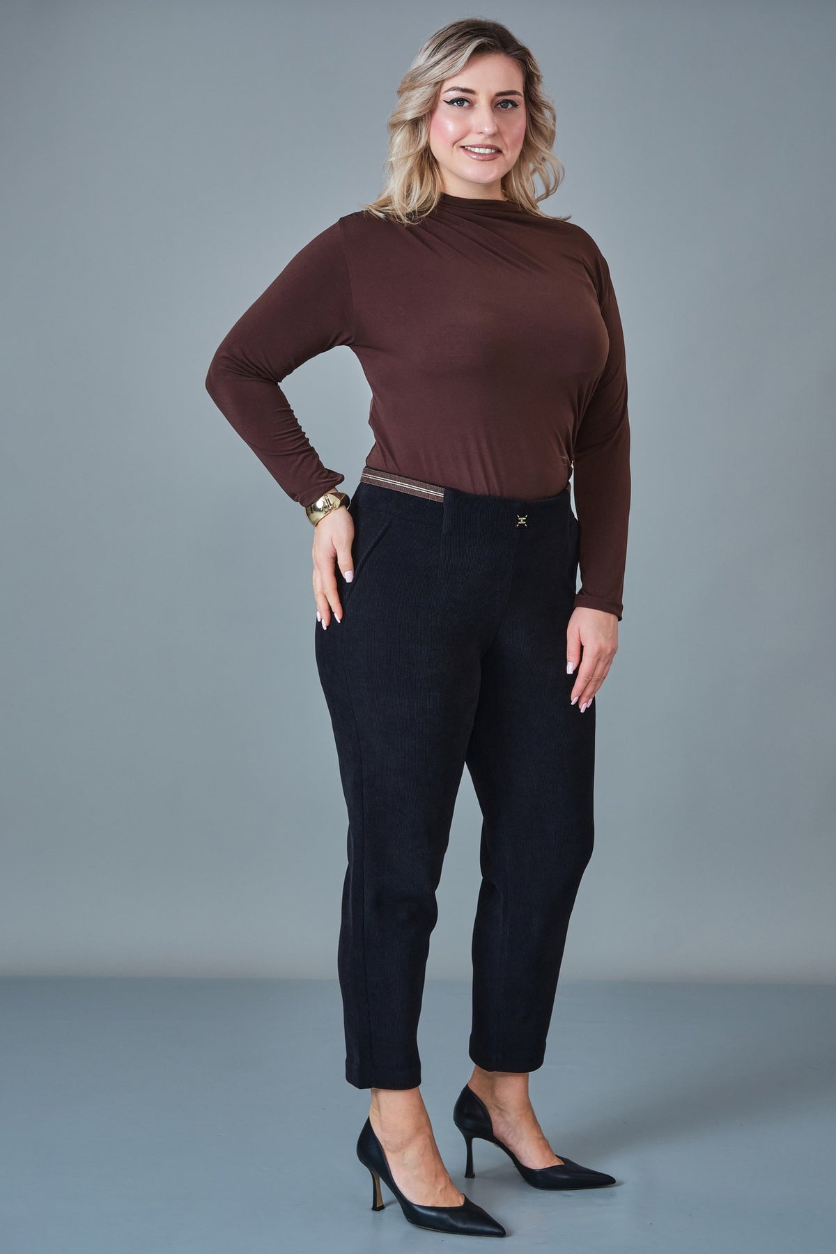 Elitline - Plus Size Trousers (ELT27K1-15-4158)
