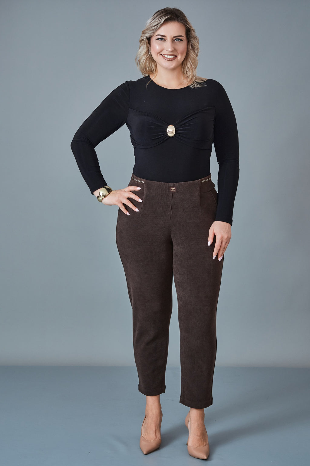 Elitline - Plus Size Trousers (ELT27K1-15-4158)