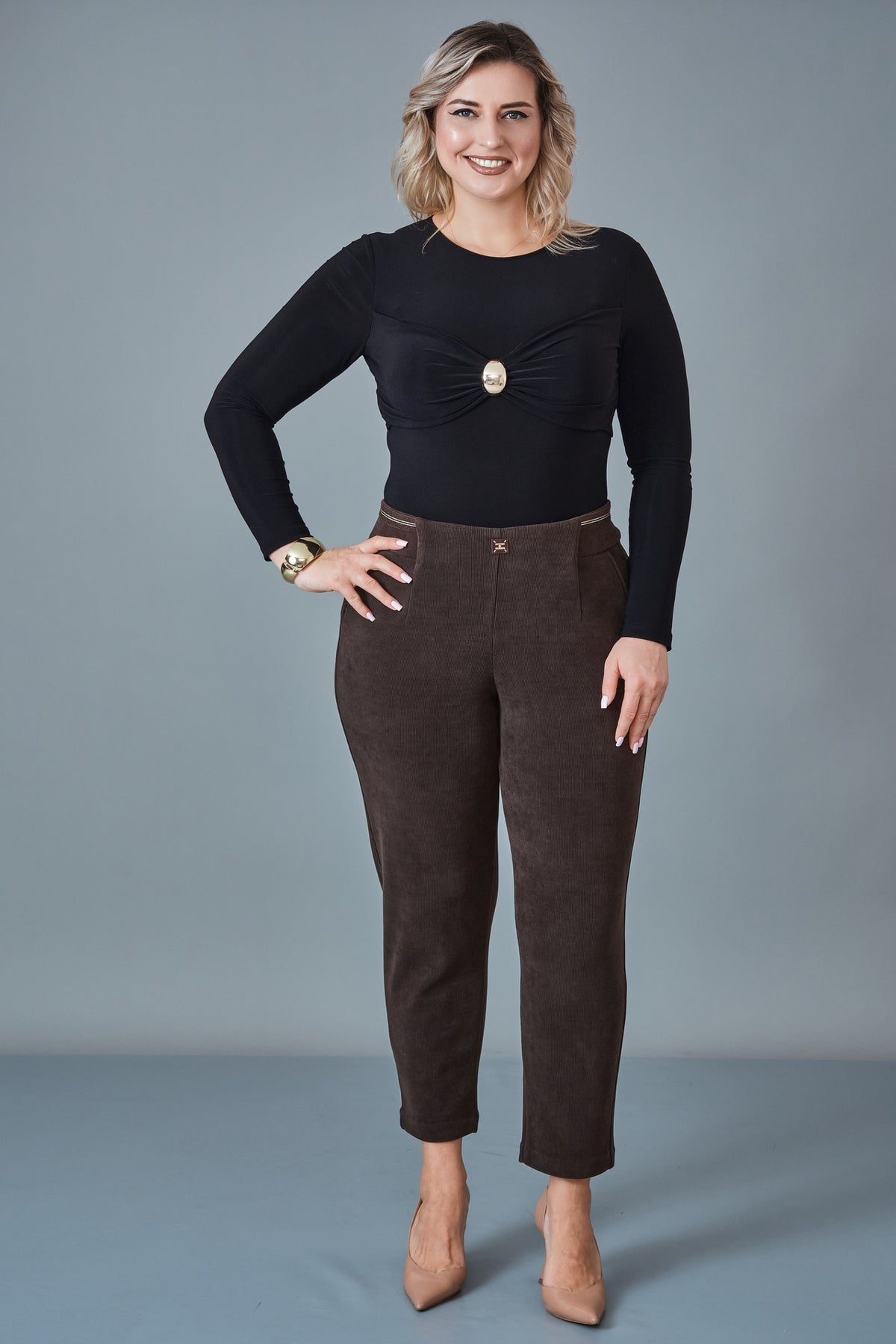 Elitline - Plus Size Trousers (ELT27K1-15-4158)