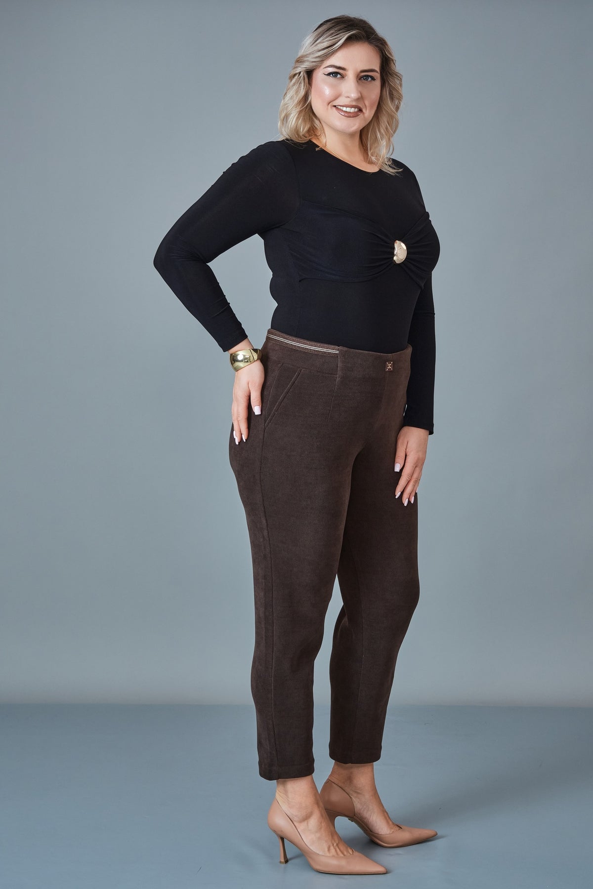 Elitline - Plus Size Trousers (ELT27K1-15-4158)