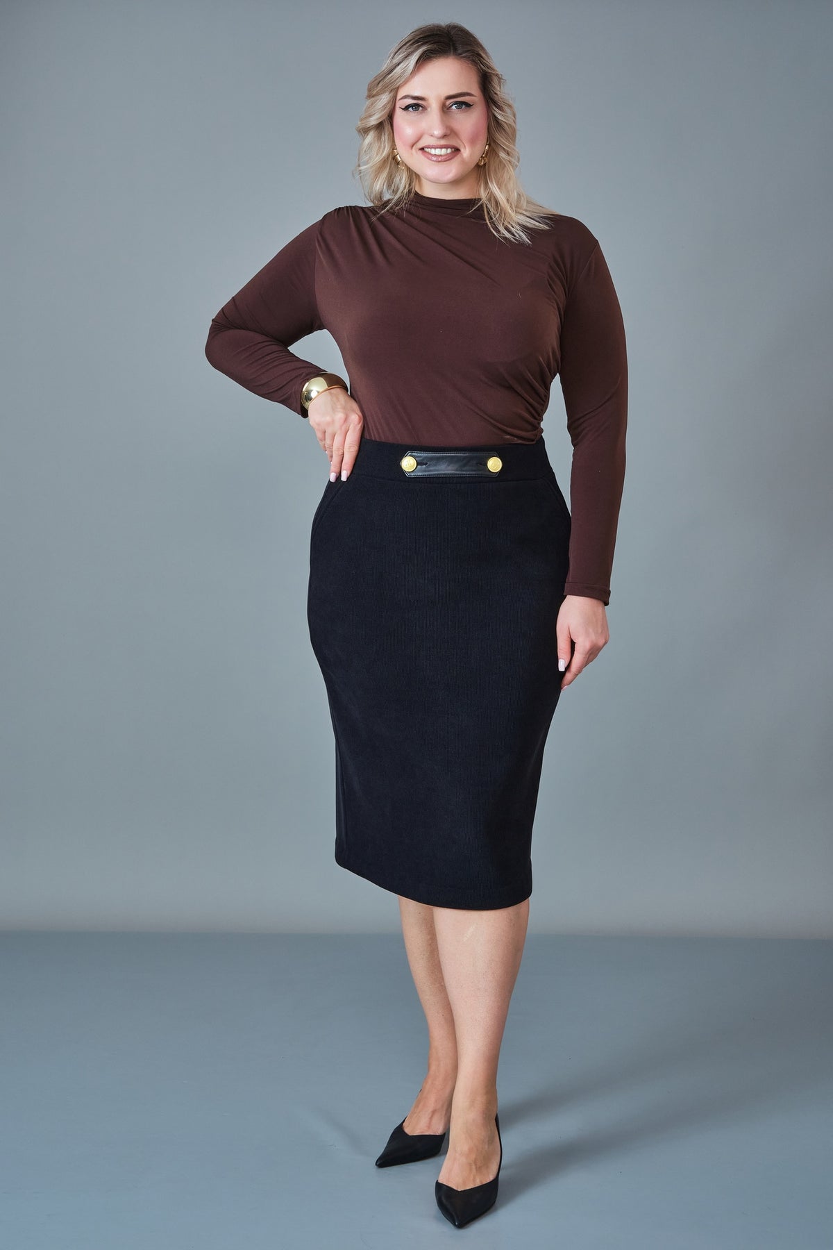 Elitline - Plus Size Skirt (ELT27K2-15-4049)