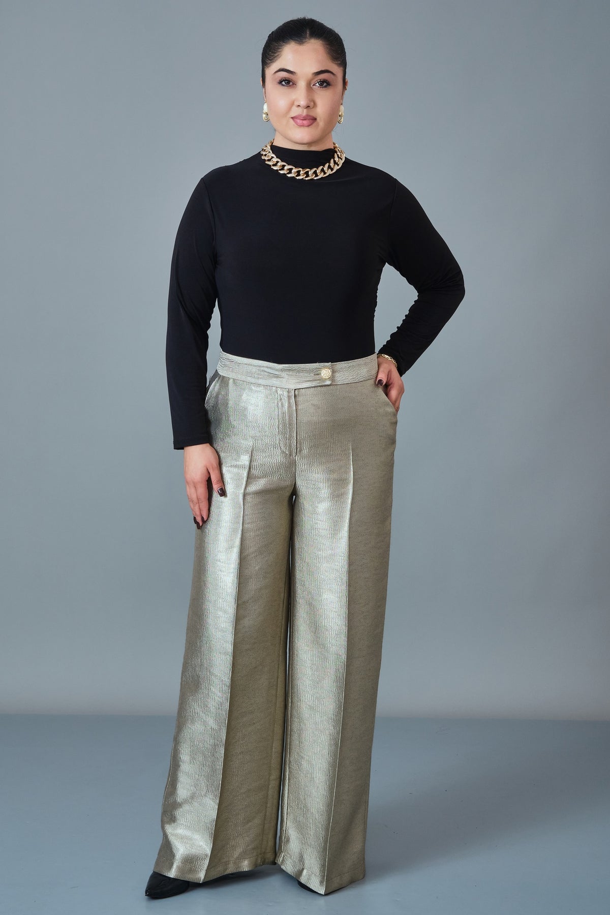 Selen - Plus Size Trousers (SLN27K51876)
