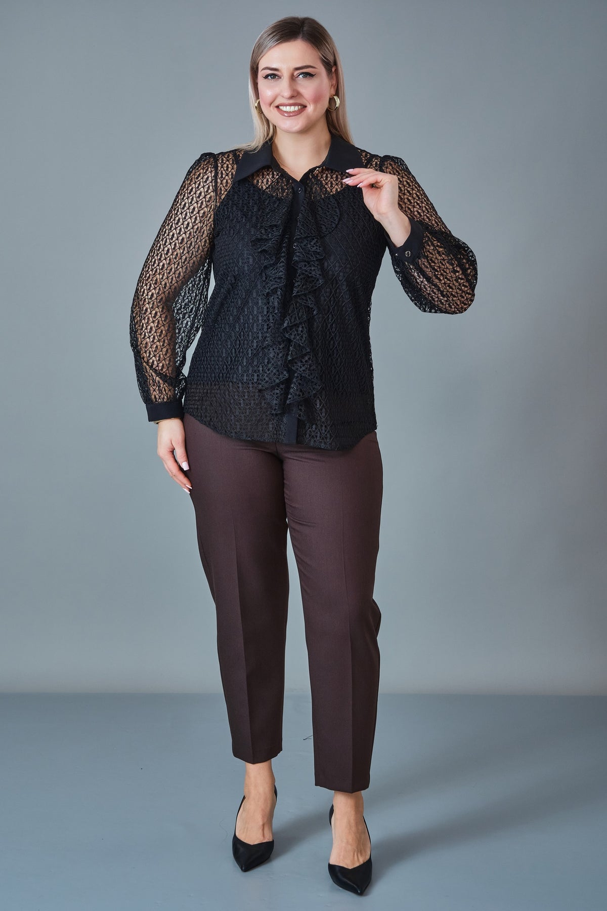 Modalinda - Plus Size Blouse (MDL27K51185)