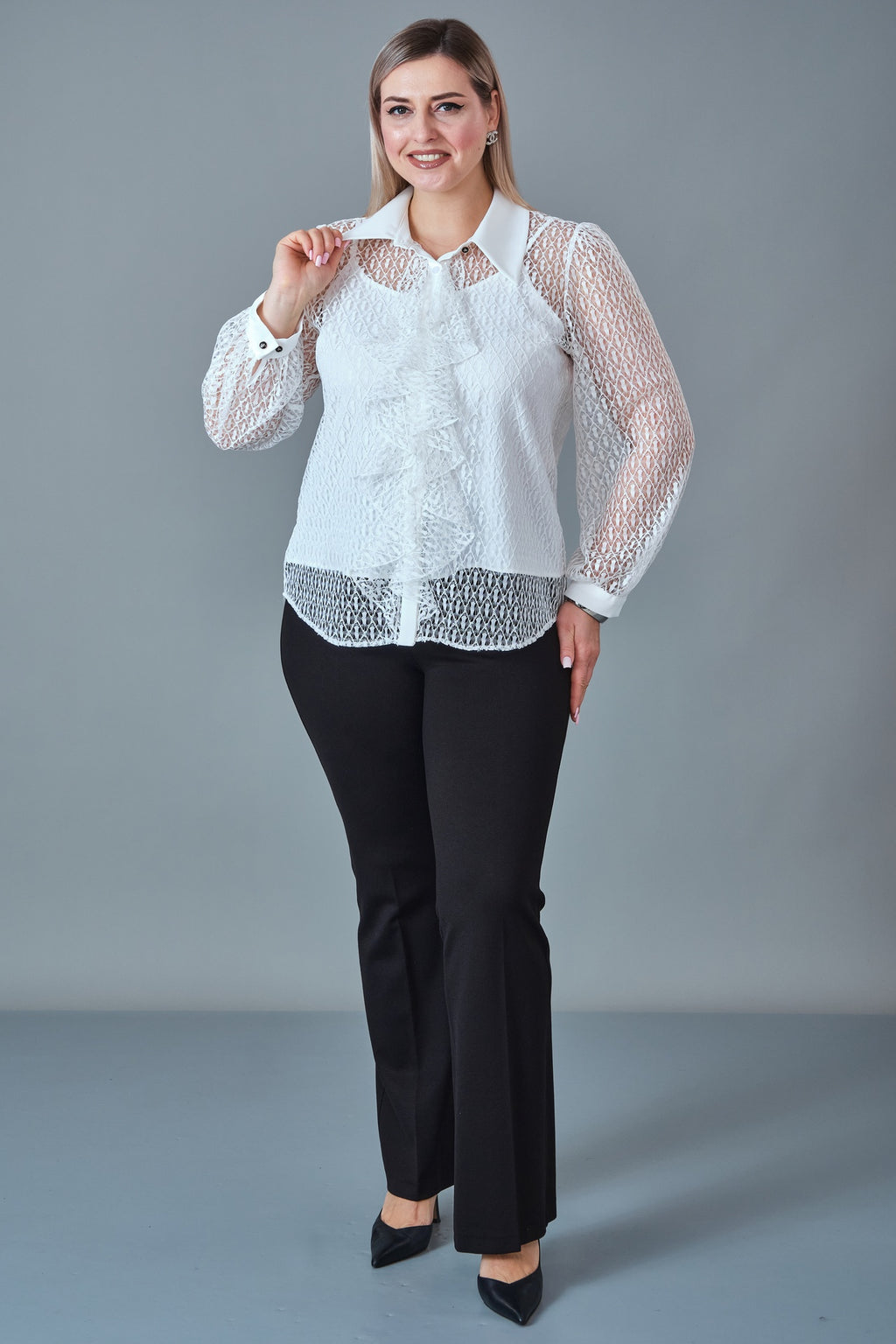 Modalinda - Plus Size Blouse (MDL27K51185)
