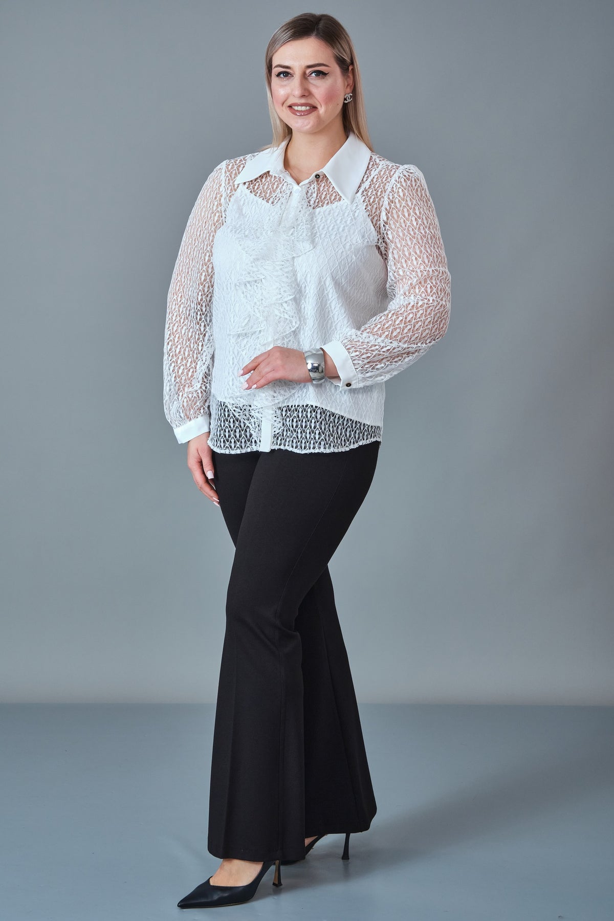 Modalinda - Plus Size Blouse (MDL27K51185)