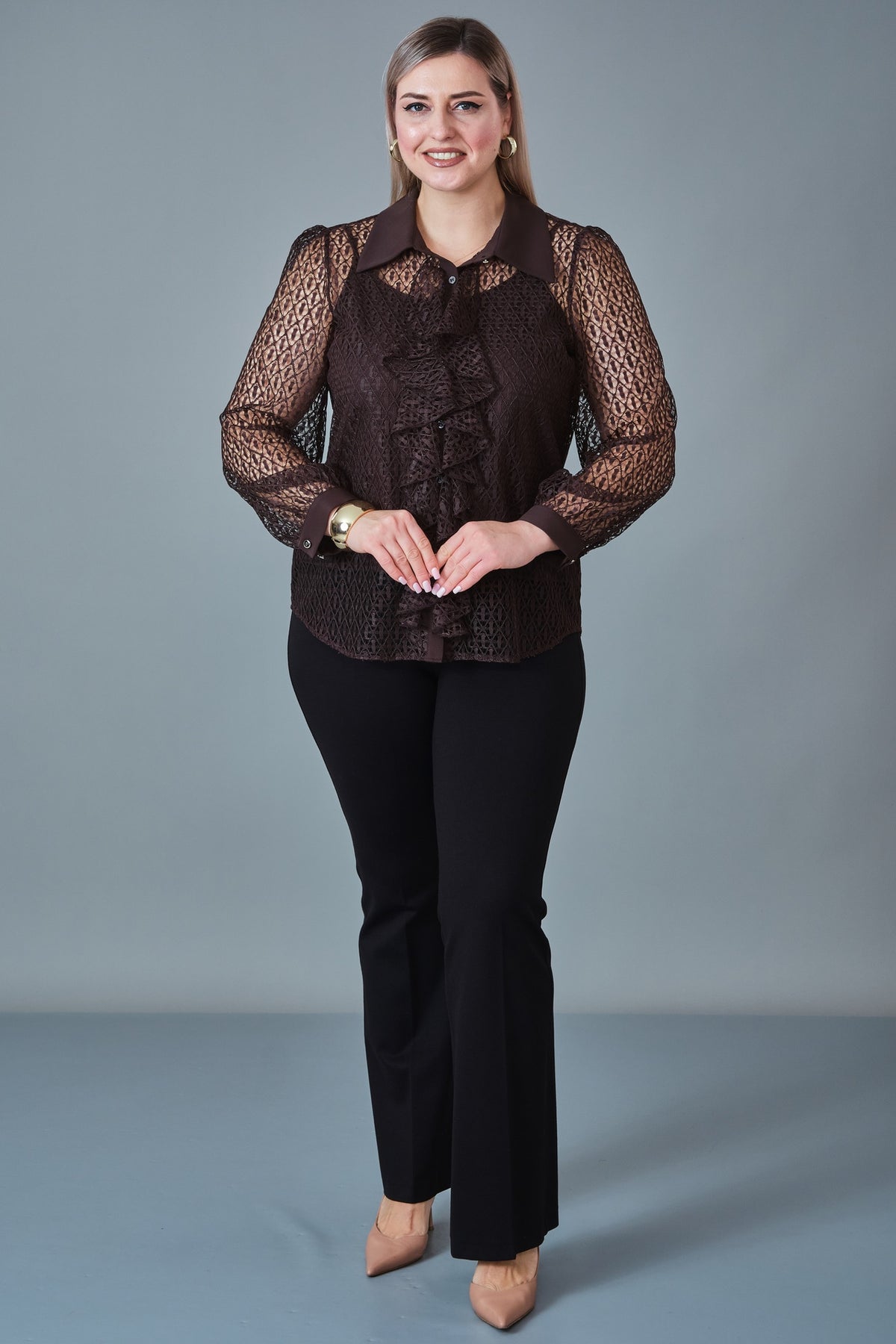 Modalinda - Plus Size Blouse (MDL27K51185)