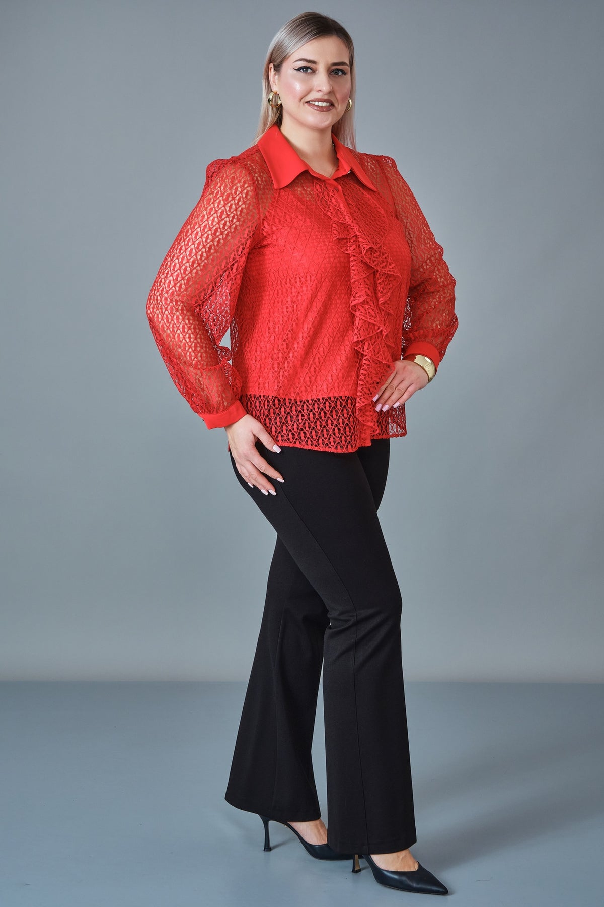 Modalinda - Plus Size Blouse (MDL27K51185)