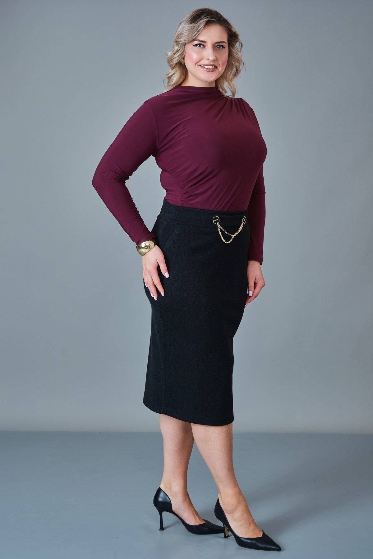 Elitline - Plus Size Skirt (ELT27K2-28-4050)