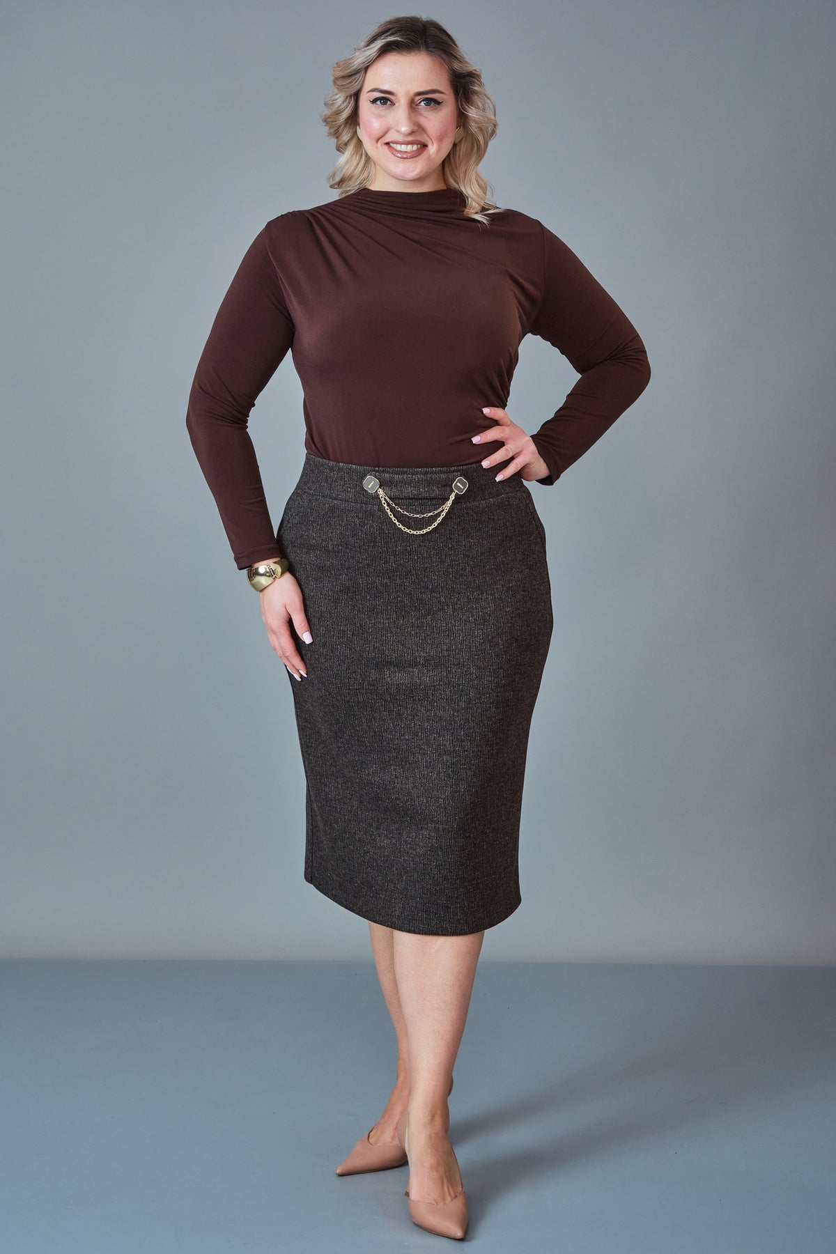 Elitline - Plus Size Skirt (ELT27K2-28-4050)