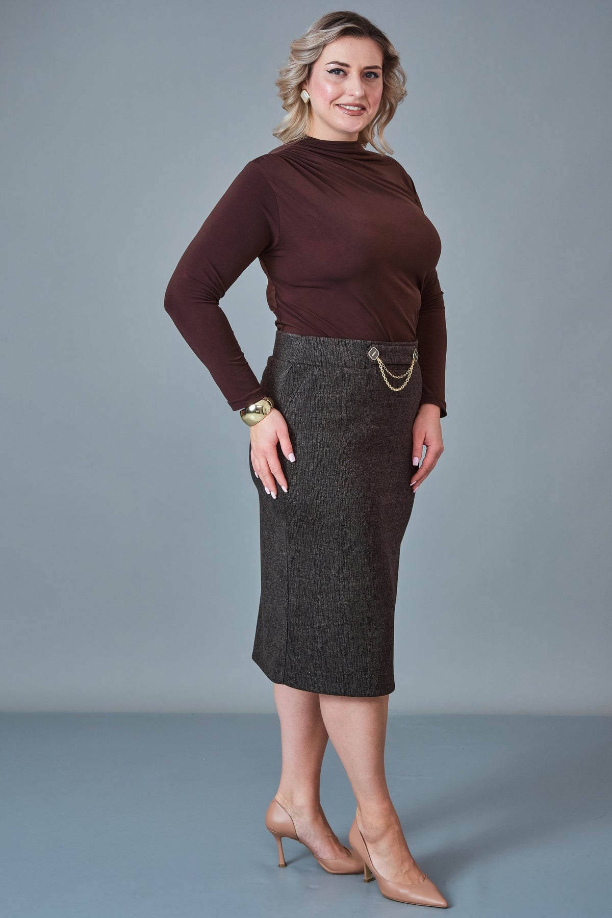 Elitline - Plus Size Skirt (ELT27K2-28-4050)