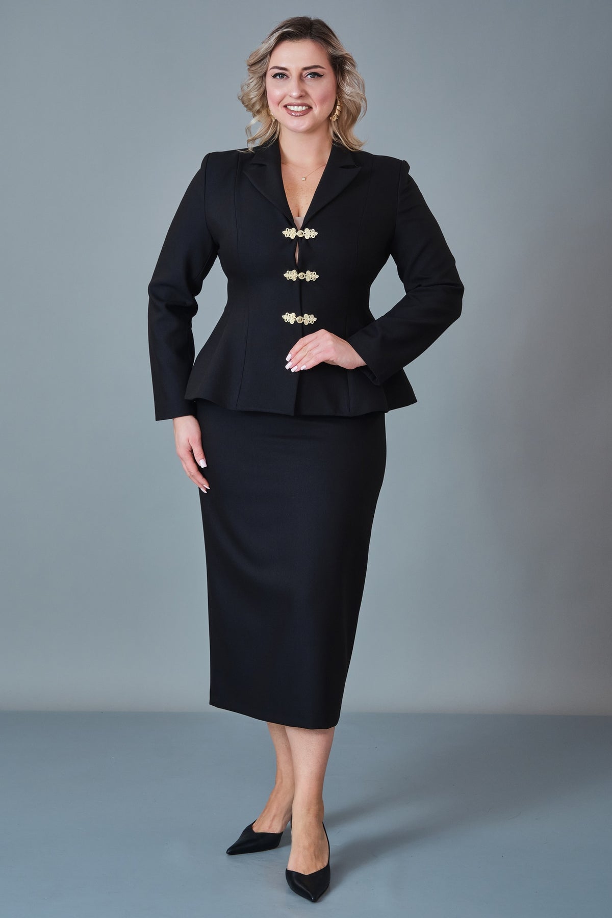 Butik Dayi - Plus Size Suit (BDY27K44494-31627-576)
