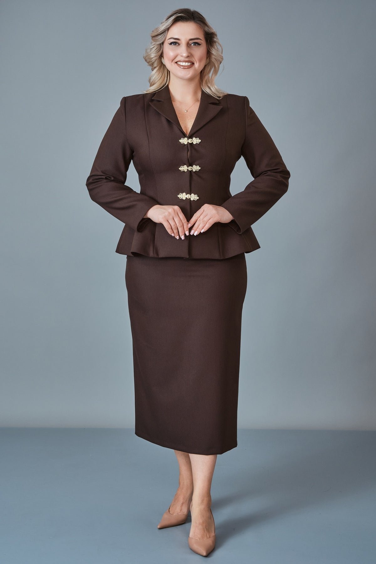 Butik Dayi - Plus Size Suit (BDY27K44494-31627-576)