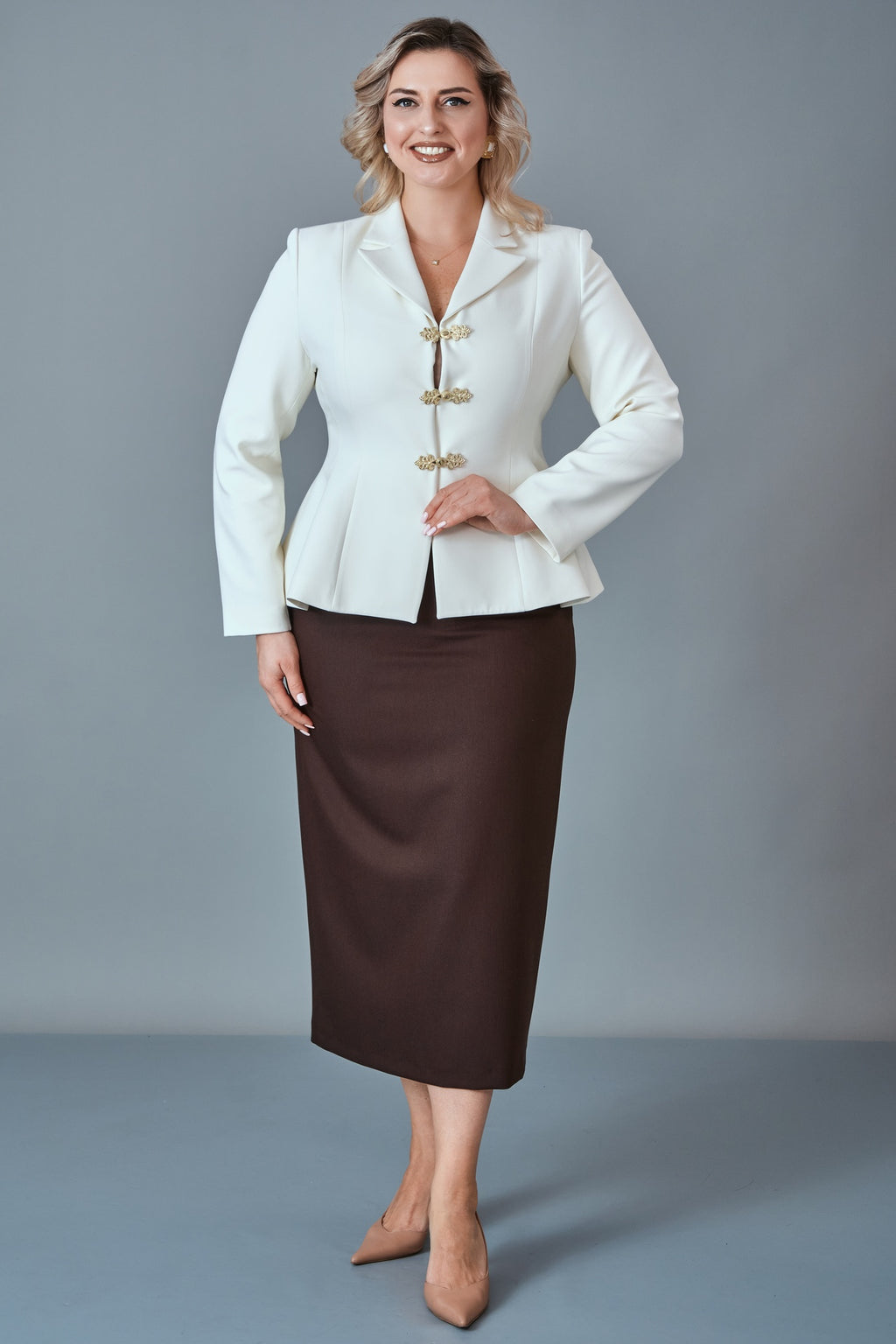 Butik Dayi - Plus Size Suit (BDY27K44494-31627-576)
