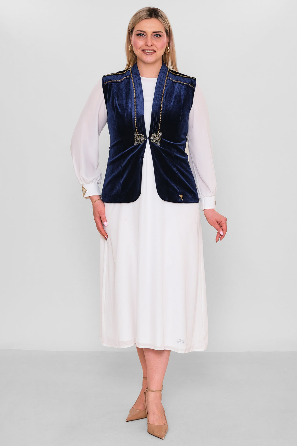 Ksas - Plus Size Waistcoat (KSASEH-005) - 8690202507173