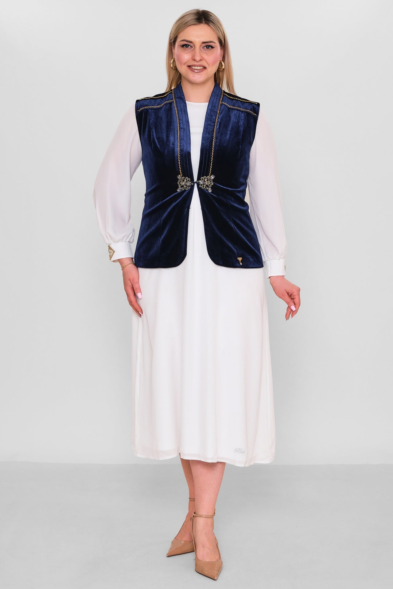 Ksas - Plus Size Waistcoat (KSASEH-005) - 8690202507173