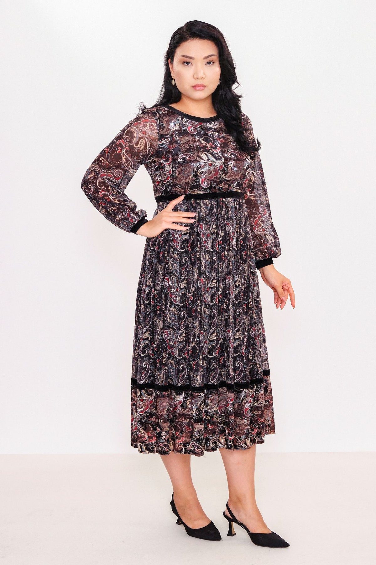 Ksas - Plus Size Dress (KSAS31552) - 8690202512085