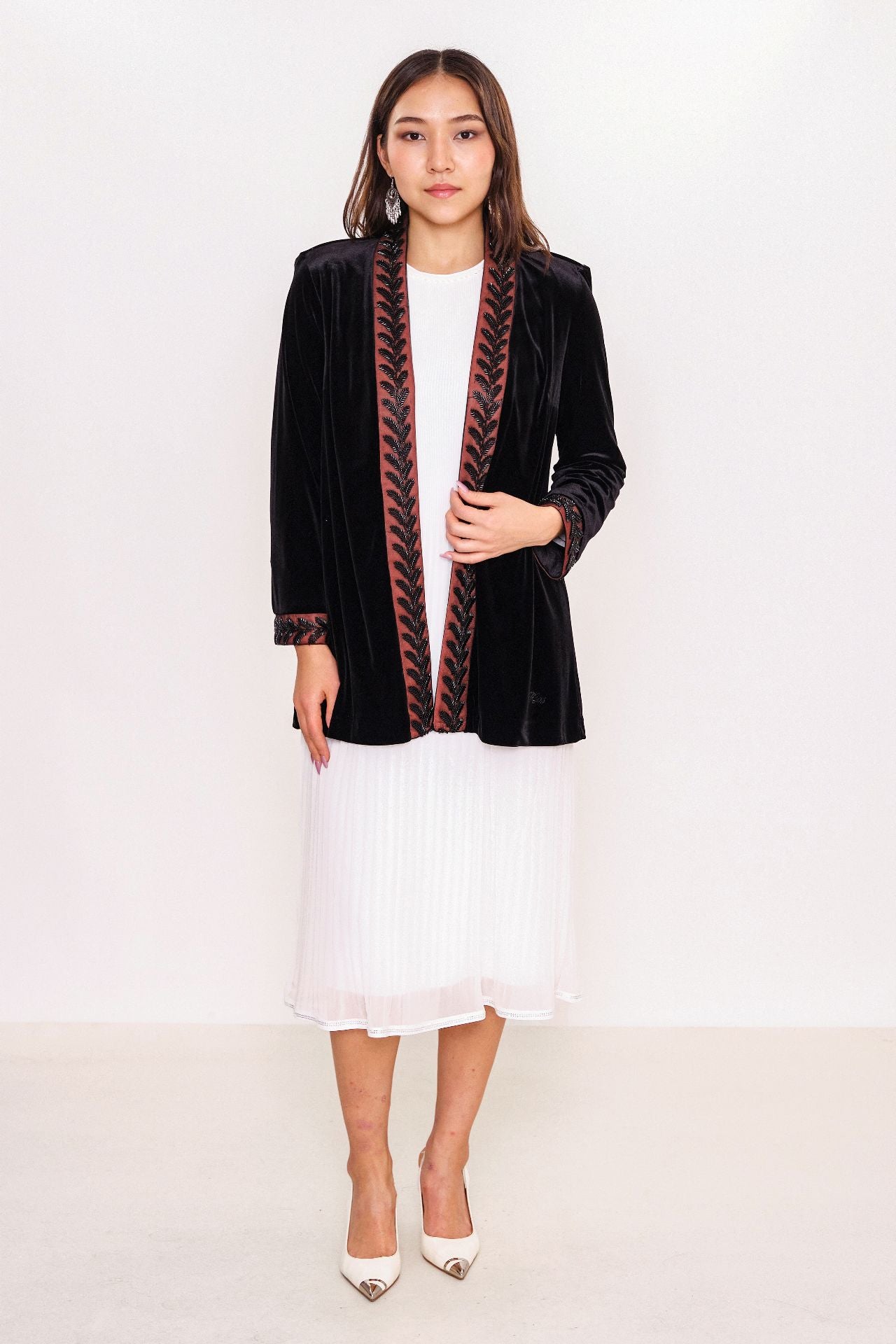 Ksas - Plus Size Cardigan (KSAS4087-K) - 8690202512726
